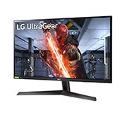 LG Ar NVIDIA® G-SYNC® saderīgs 27'' UltraGear™ QHD IPS 1 ms (GtG) monitors spēlēm, sānu skats -15 grādu leņķī, 27GN800-B, thumbnail 2