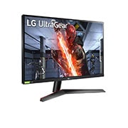 LG Ar NVIDIA® G-SYNC® saderīgs 27'' UltraGear™ QHD IPS 1 ms (GtG) monitors spēlēm, skats rakursā, 27GN800-B, thumbnail 4