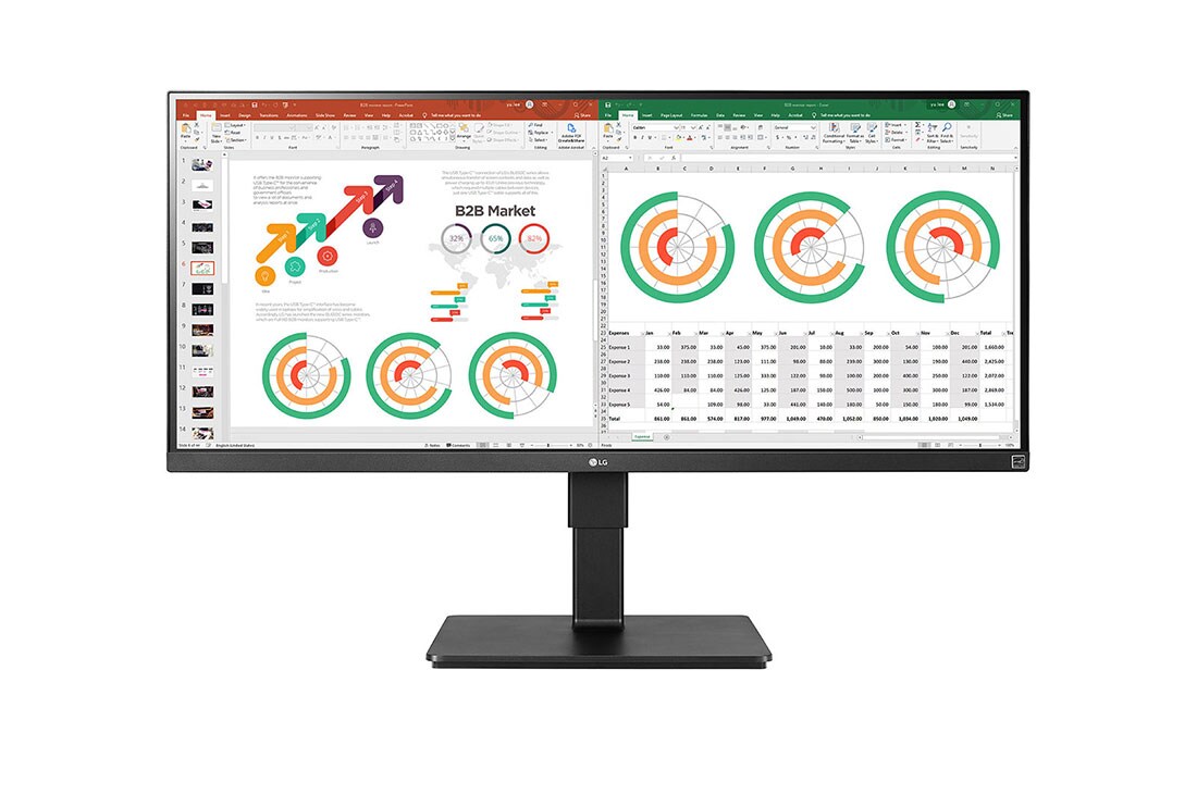 LG 34 colių UltraWide™ monitorius, vaizdas iš priekio, 34BN770-B