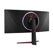 LG 38 colių UltraGear™ monitorius žaidimams, perspektyvinis vaizdas iš galo įvairių atspalvių šviesoms esant įjungtoms, 38GN950-B, thumbnail 9
