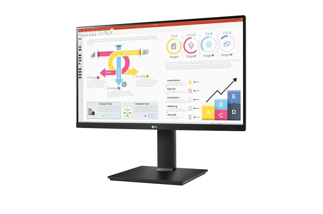 LG 24 colių QHD IPS monitorius, vaizdas +15 laipsnių iš šono, 24QP750-B, thumbnail 2