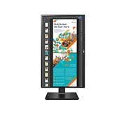 LG 24 colių QHD IPS monitorius, monitoriaus sukamo 90 laipsnių kampu į vertikalią padėtį vaizdas iš priekio, 24QP550-B, thumbnail 9