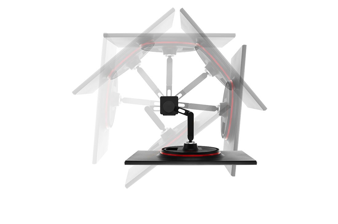 LG 27 colių UltraGear™ monitorius žaidimams, Monitoriaus pasukimo reguliavimo vaizdas iš viršaus, 27GN880-B, thumbnail 6