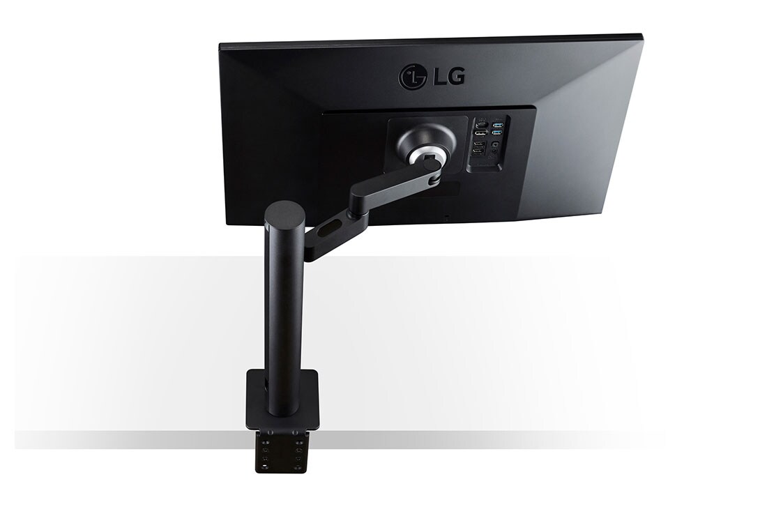 LG 27 colių Ergo IPS monitorius, stambus planas iš užpakalio, monitorius išstumtas dešinėn, 27UN880-B, thumbnail 14