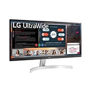 LG 24 colių UltraWide™ monitorius, vaizdas +15 laipsnių iš šono perspektyvinis vaizdas, 29WN600-W, thumbnail 3