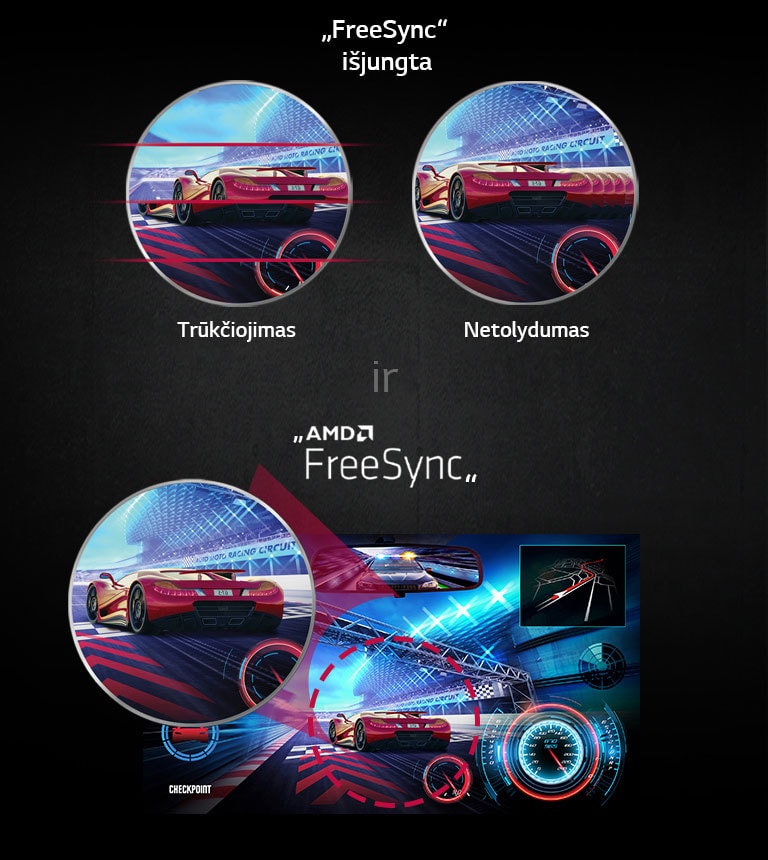 „AMD FreeSync“: ekrano trūkčiojimas ir netolydumas