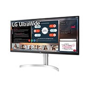 LG 34 col. „UltraWide™ Full HD“ (2 560 × 1 080) HDR IPS monitorius, vaizdas +15 laipsnių iš šono, 34WN650-W, thumbnail 2