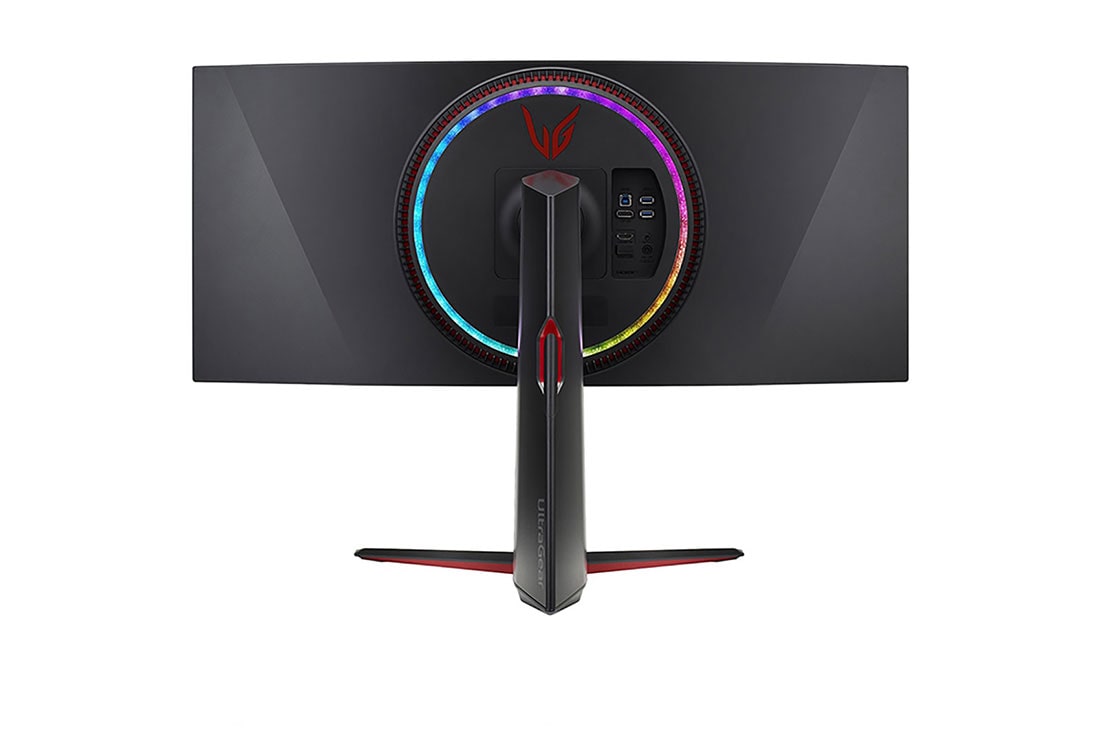 LG 33 colių UltraGear™ monitorius žaidimams, vaizdas iš galo įvairių atspalvių šviesoms esant įjungtoms, 34GP950G-B, thumbnail 7