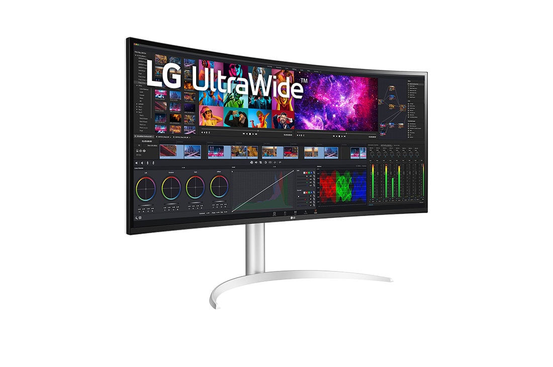 LG Išlenktas 39,7'' „UltraWide™ 5K2K Nano“ monitorius su IPS ekranu, perspektyvinis vaizdas, 40WP95C-W, thumbnail 4