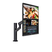 LG 27,6 colių 16:18 DualUp monitorius su „Ergo“ stovu ir „USB Type-C™“ jungtimi, perspektyvinis vaizdas, 28MQ780-B, thumbnail 3
