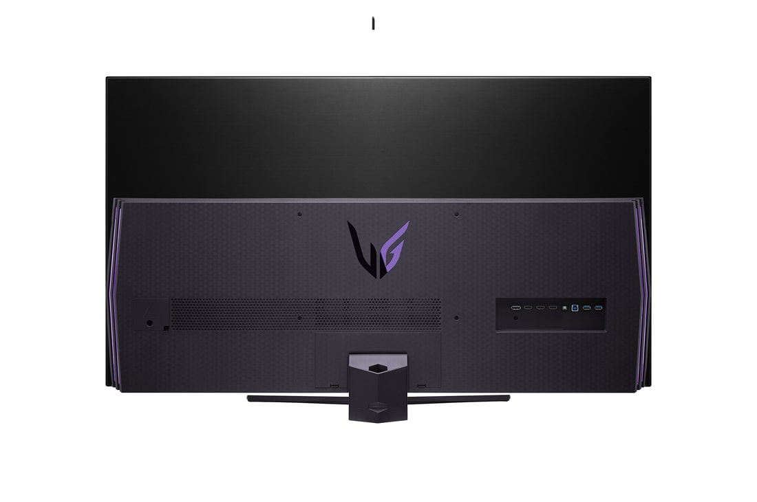 LG 48” UHD 4K OLED žaidimų monitorius „UltraGear™, vaizdas iš užpakalio su veikiančiomis lemputėmis, 48GQ900-B, thumbnail 7