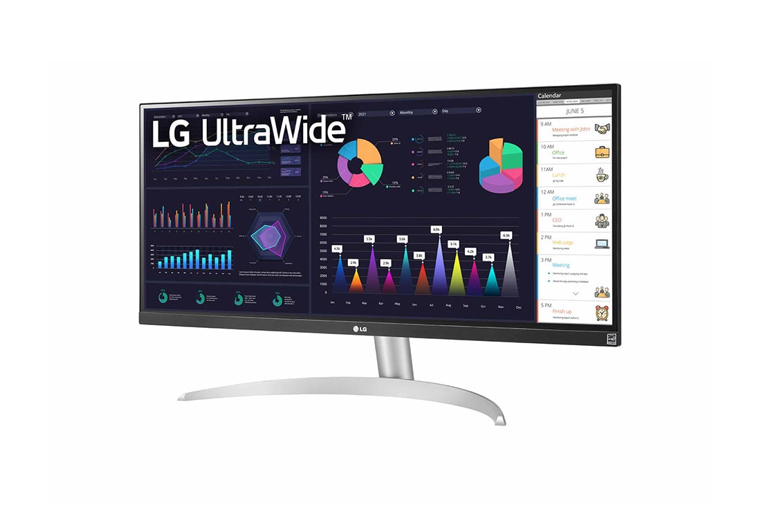 LG 29 col. 21:9 „UltraWide™“ „Full HD“ IPS monitorius su „AMD FreeSync™“, vaizdas +15 laipsnių iš šono, 29WQ600-W, thumbnail 9