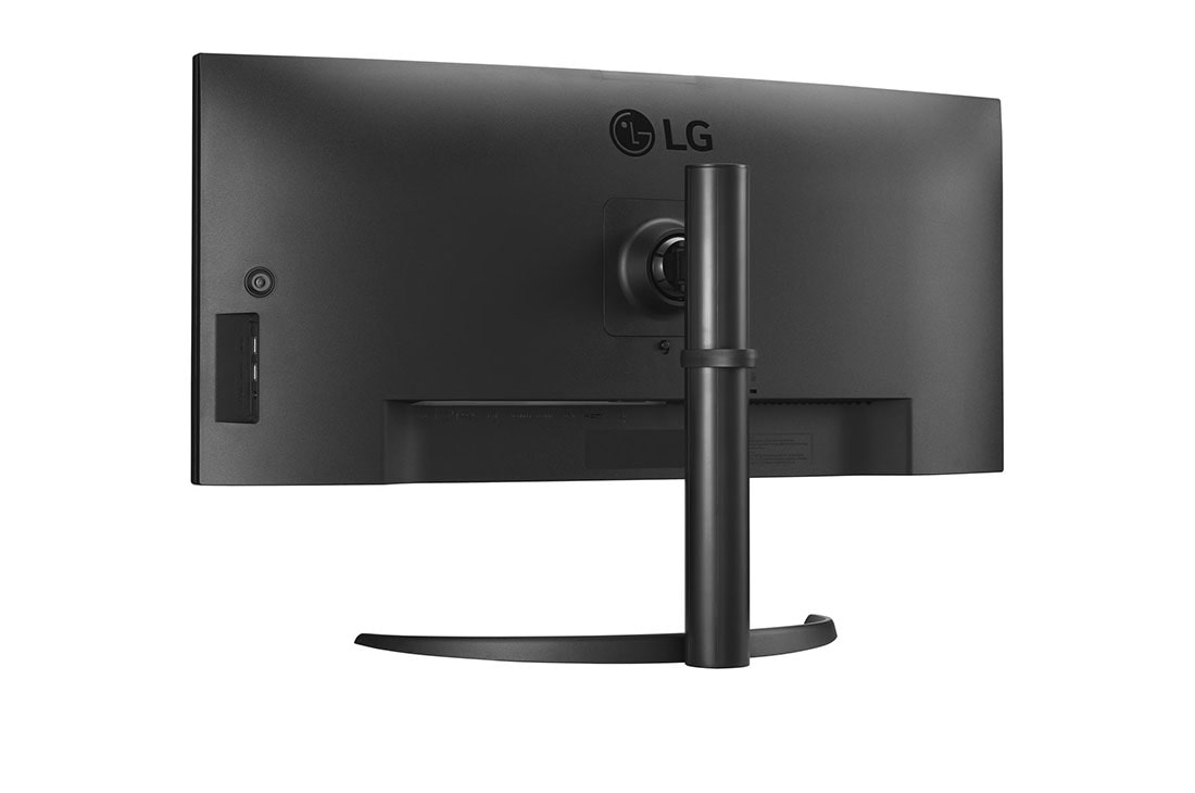 LG 34 col. 21:9 lenktas „UltraWide™“ QHD (3440 × 1440) monitorius, perspektyvinis vaizdas iš nugarėlės, 34WQ75C-B, thumbnail 7