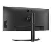 LG 34 col. 21:9 lenktas „UltraWide™“ QHD (3440 × 1440) monitorius, perspektyvinis vaizdas iš nugarėlės, 34WQ75C-B, thumbnail 7