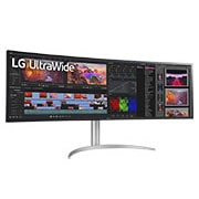 LG „UltraWide Dual“ QHD monitorius, perspektyvinis vaizdas, 49WQ95C-W, thumbnail 4