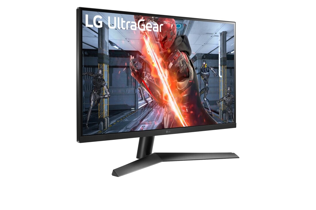 LG 27 col. „UltraGear™ Full HD IPS“ 1 ms (GtG) žaidimų monitorius, suderinamas su NVIDIA® G-SYNC®, perspektyvinis vaizdas, 27GN60R-B, thumbnail 4