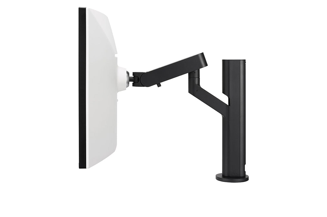 LG 37,5 col. 21:9 lenktas „UltraWide™“ QHD+ (3840 × 1600) monitorius „Ergo“, nuleidžiamo monitoriaus vaizdas iš šono, 38WQ88C-W, thumbnail 4