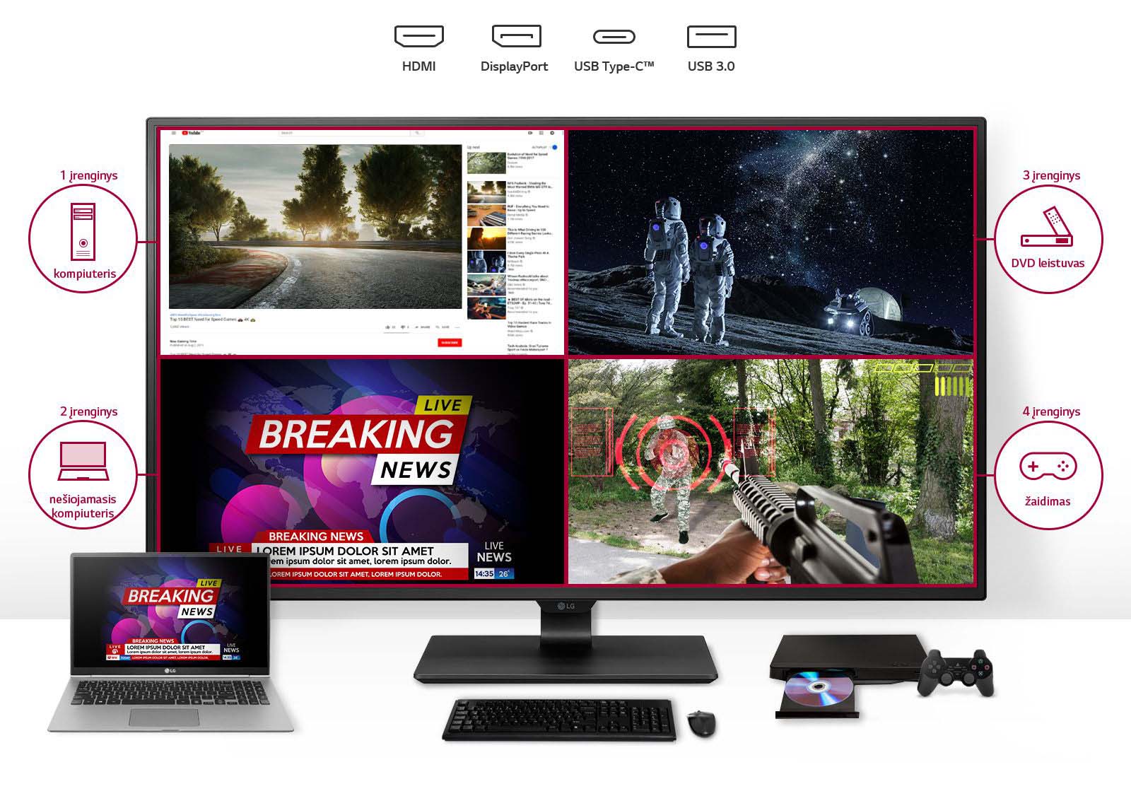 Suderinamas su įvairiais įrenginiais