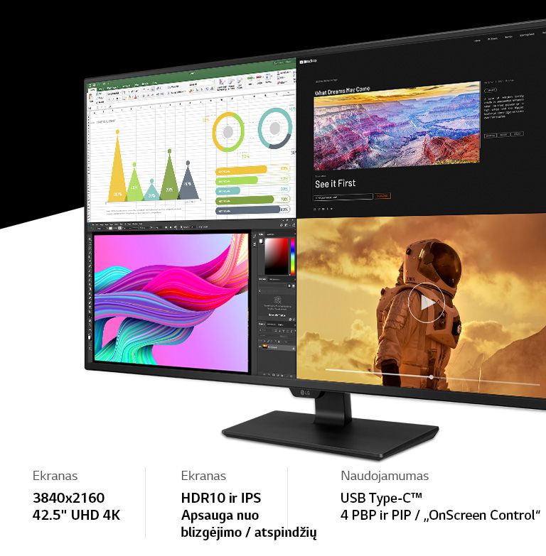 Didžiulis 4K patiems įvairiausiems darbams