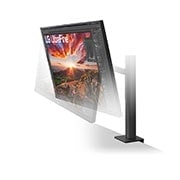 LG 32 colių UltraFine™ monitorius, vaizdas iš šono, 32UN880P-B, thumbnail 5