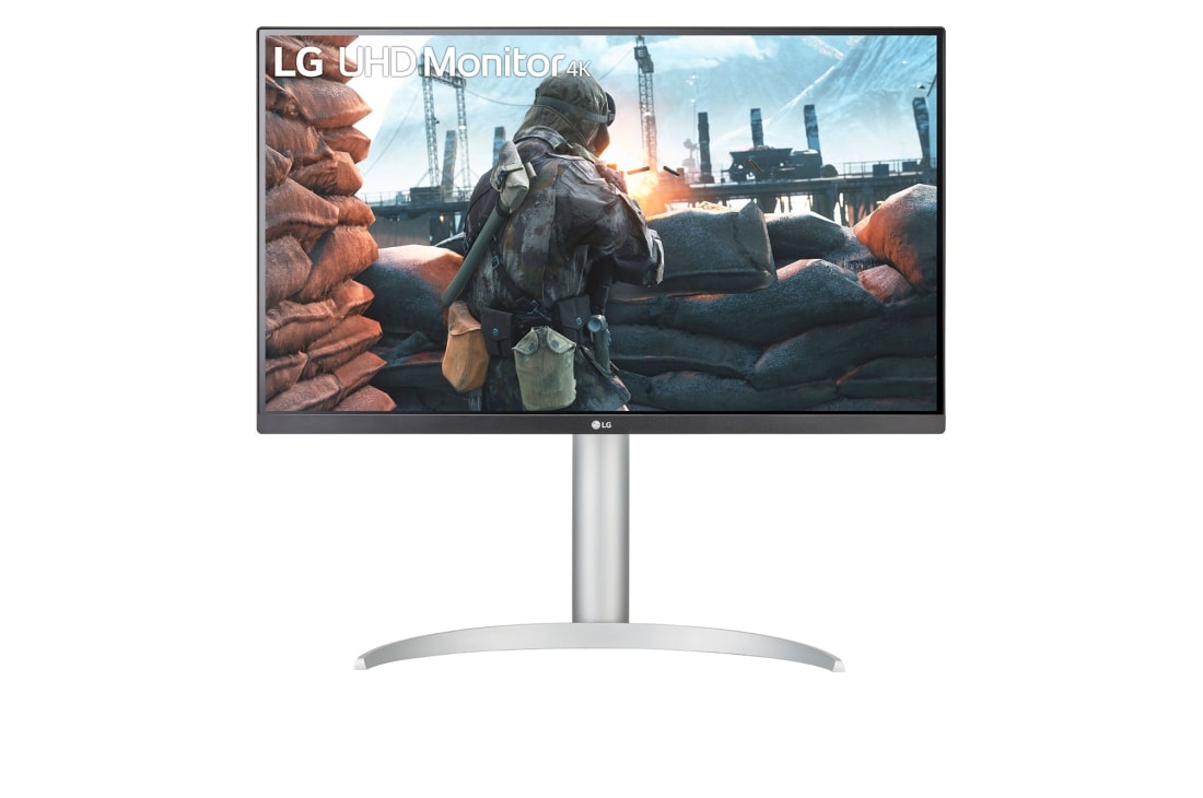 LG 27 colių UHD 4K IPS monitorius, vaizdas iš priekio, 27UP650P-W