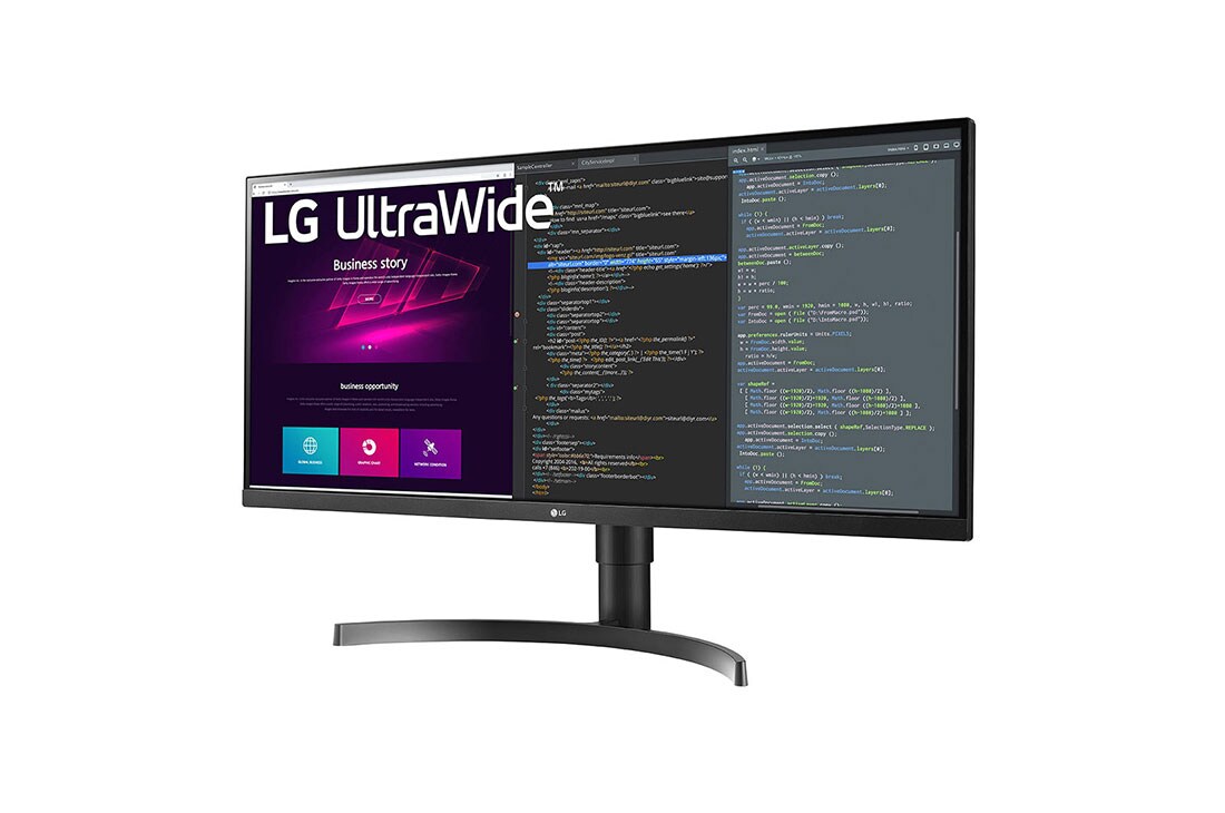 LG 34 colių UltraWide™ monitorius, vaizdas +15 laipsnių iš šono, 34WN750P-B, thumbnail 2