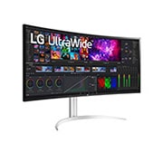 LG Išlenktas 39,7'' „UltraWide™ 5K2K Nano“ monitorius su IPS ekranu, perspektyvinis vaizdas, 40WP95CP-W, thumbnail 4