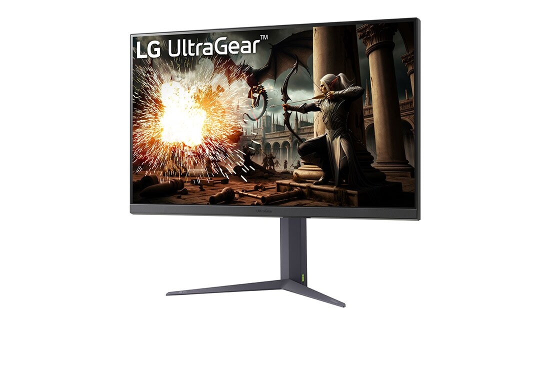 LG 32 colių „UltraGear™“ QHD IPS 180 Hz žaidimų monitorius | 1 ms (GtG), „DisplayHDR™ 400“, -15 degree side view, 32GS75Q-B, thumbnail 2