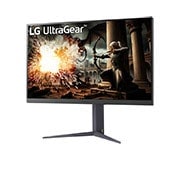 LG 32 colių „UltraGear™“ QHD IPS 180 Hz žaidimų monitorius | 1 ms (GtG), „DisplayHDR™ 400“, -15 degree side view, 32GS75Q-B, thumbnail 2