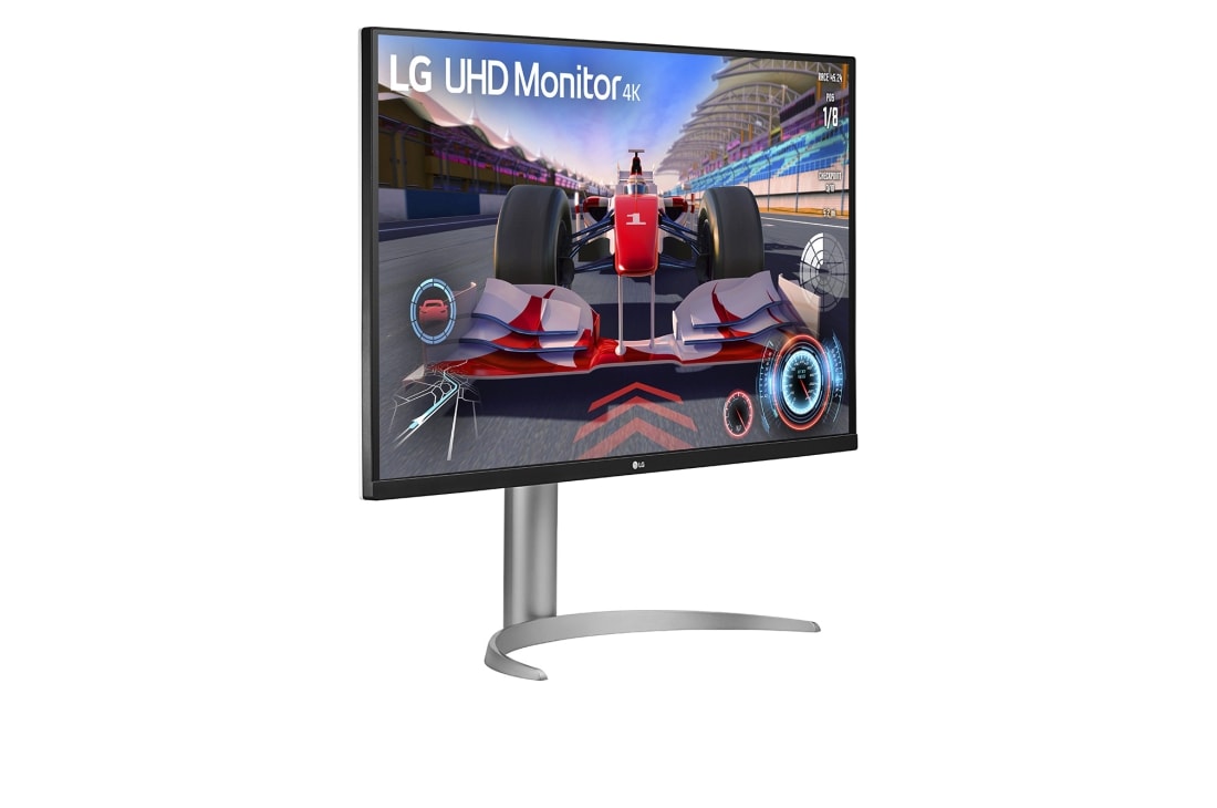 LG 31,5 in UHD 4K HDR monitorius, perspektyvinis vaizdas, 32UQ750P-W, thumbnail 4