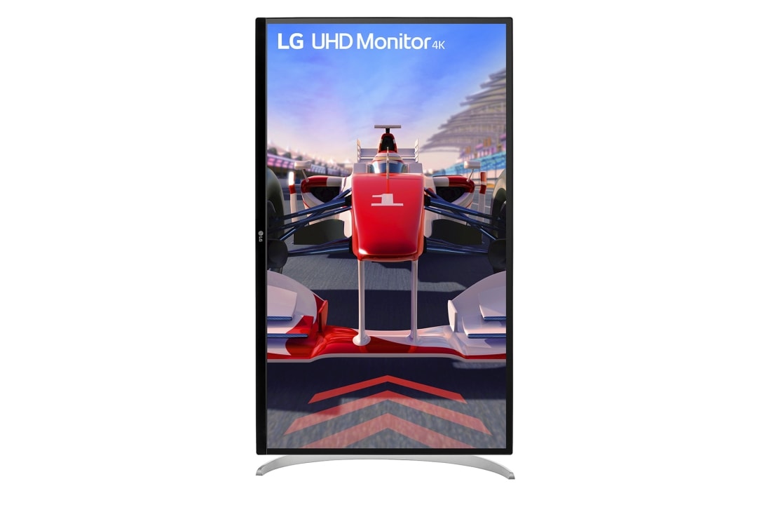 LG 31,5 in UHD 4K HDR monitorius, vaizdas iš priekio, sukant ekraną 90 laipsnių kampu į vertikalią padėtį, 32UQ750P-W, thumbnail 10