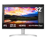 LG 31,5 col. UHD 4K (3840 × 2160) HDR IPS monitorius, Front view, 32UN650K-W, thumbnail 1