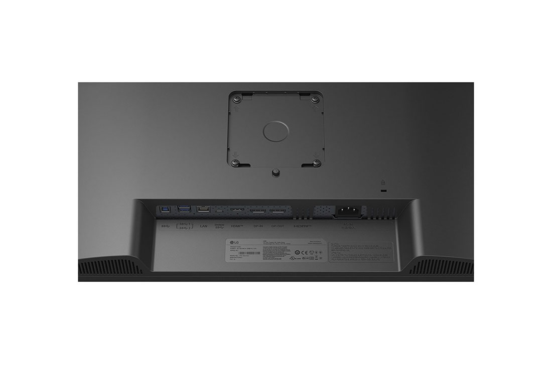 LG 27 in QHD IPS monitorius su USB-C ir nuosekliojo jungimo funkcija, close-up view of ports, 27BA75QB-B, thumbnail 10