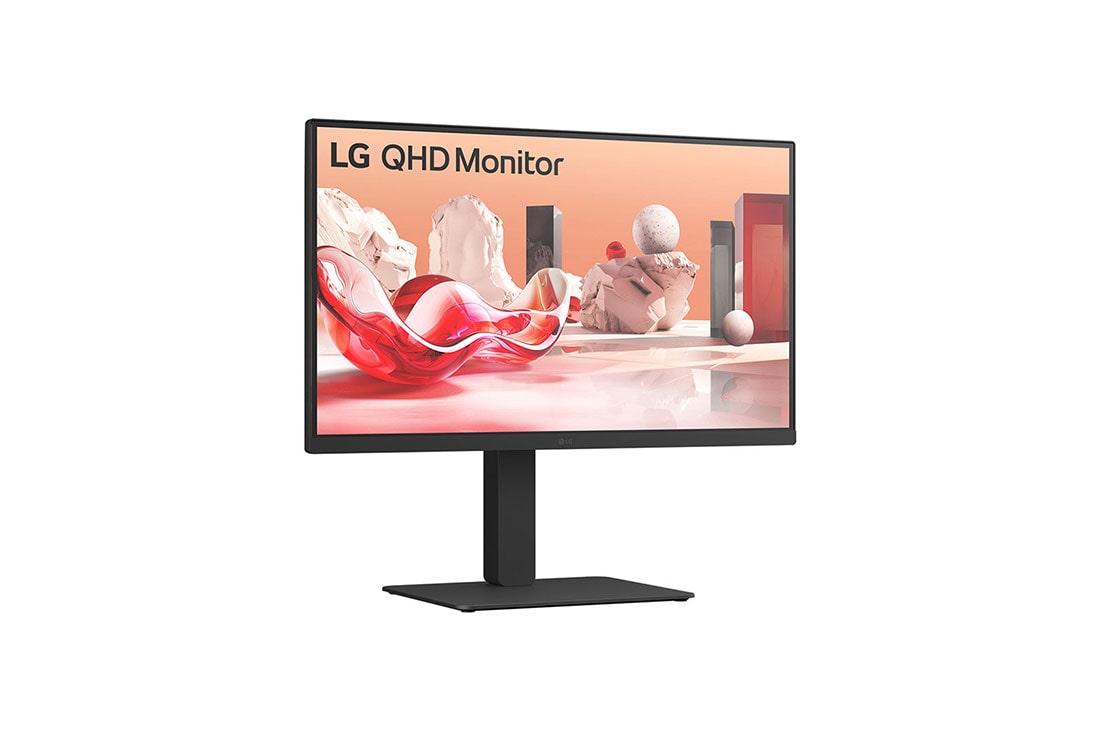LG 27 in QHD IPS monitorius su USB-C ir nuosekliojo jungimo funkcija, +15 degree side view, 27BA75QB-B, thumbnail 2