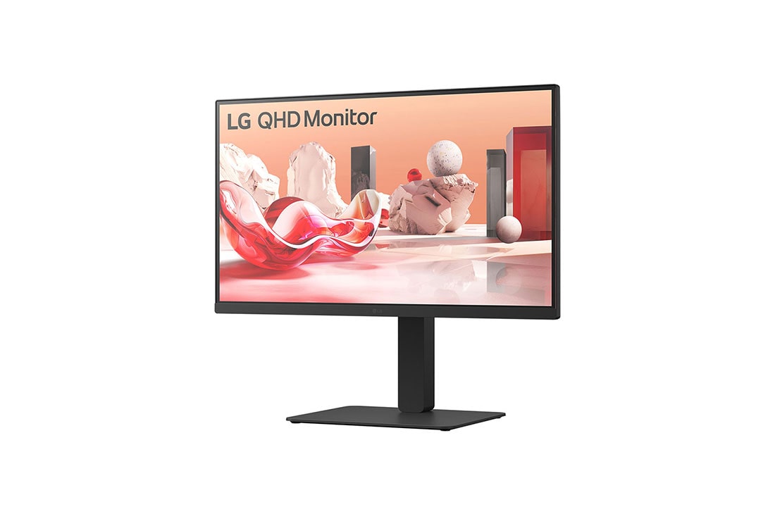 LG 27 in QHD IPS monitorius su USB-C ir nuosekliojo jungimo funkcija, -15 degree side view, 27BA75QB-B, thumbnail 3