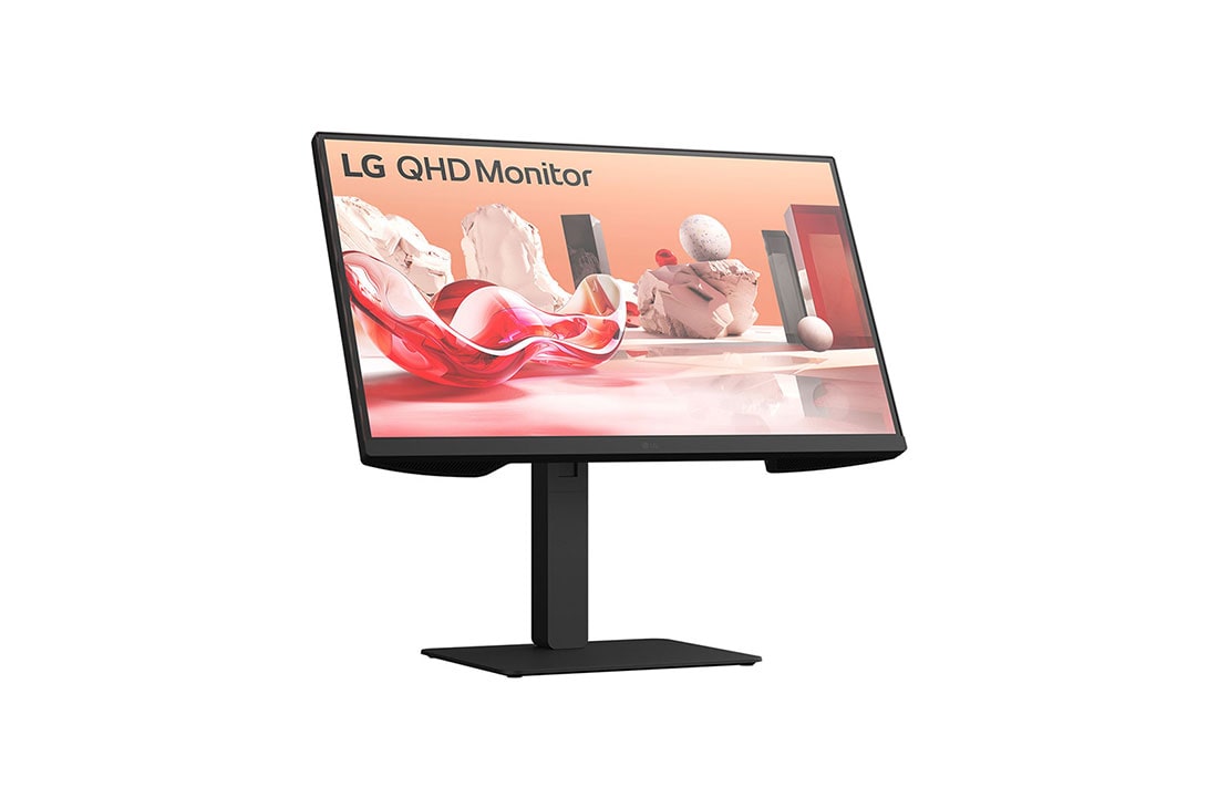 LG 27 in QHD IPS monitorius su USB-C ir nuosekliojo jungimo funkcija, +15 degree tilt left side view, 27BA75QB-B, thumbnail 4