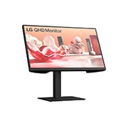 LG 27 in QHD IPS monitorius su USB-C ir nuosekliojo jungimo funkcija, +15 degree tilt left side view, 27BA75QB-B, thumbnail 4