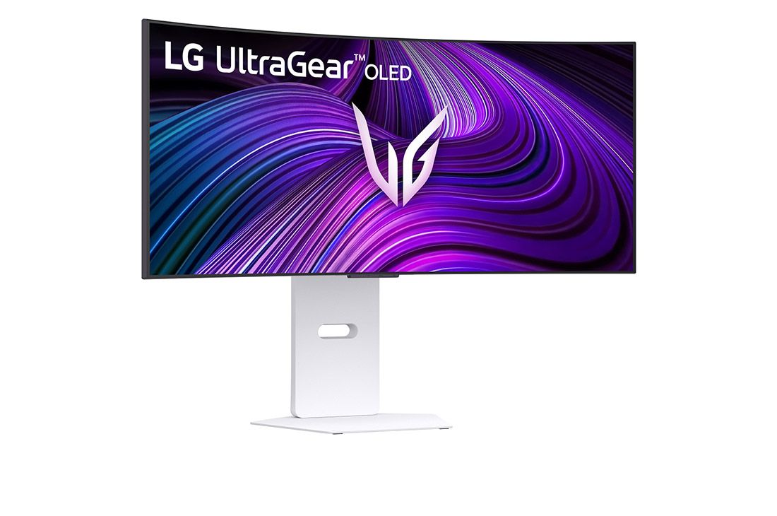 LG UltraGear™ 34 colių OLED 240 Hz WQHD Curved Smart Gaming Monitor | webOS, 0.03ms (GtG), 240Hz, DisplayHDR True Black 400, +15 laipsnių vaizdas iš šono, 34GX90SA-W, thumbnail 3