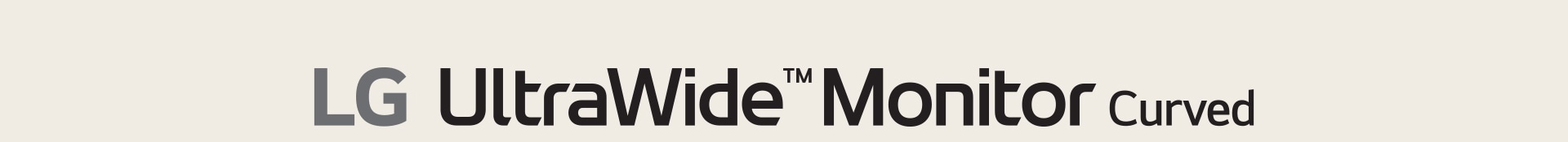 LG UltraWide Monitor Curved logotips.