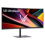 LG „LG UltraGear™“ G6 34 col. 240 Hz WQHD žaidimų monitorius |34G630A su DCI-P3 95 % (įprastai), „VESA DisplayHDR™“ 400, 1 ms (GtG), USB-C (PD 15W), vaizdas iš priekio, pakreiptas į dešinę, 34G630A-B, thumbnail 3