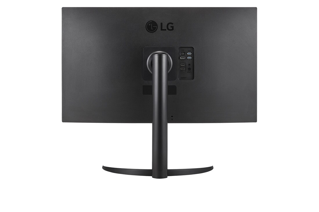 LG 31,5&nbsp;in UHD 4K HDR monitorius su USB Type-C™	, vue arrière en perspective, 32BR55UK-B, thumbnail 6