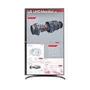 LG 31,5&nbsp;in UHD 4K HDR monitorius su USB Type-C™	, prikaz bočne strane iz kuta od -15 stupnjeva, 32BR55UK-B, thumbnail 10