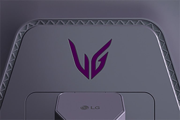 UltraGear G5 žaidimų monitorius (25G590B) su galinio logotipo apšvietimu, sukurtas konkurenciniam elektroniniam sportui ir švariai bei stilingai žaidimų aplinkai.