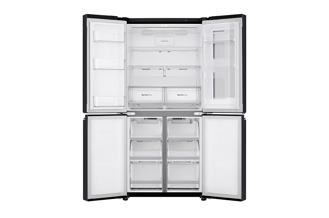 LG daugiaduris šaldytuvas| InstaView™ Door-in-Door | 458L | aukščio 1.79m | plotis 91.3cm | Juoda|F klasė | WiFi | DoorCooling | Total No Frost | GMQ844MCKV, GMQ844MCKV, thumbnail 6