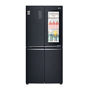 LG daugiaduris šaldytuvas| InstaView™ Door-in-Door | 458L | aukščio 1.79m | plotis 91.3cm | Juoda|F klasė | WiFi | DoorCooling | Total No Frost | GMQ844MCKV, GMQ844MCKV, thumbnail 1