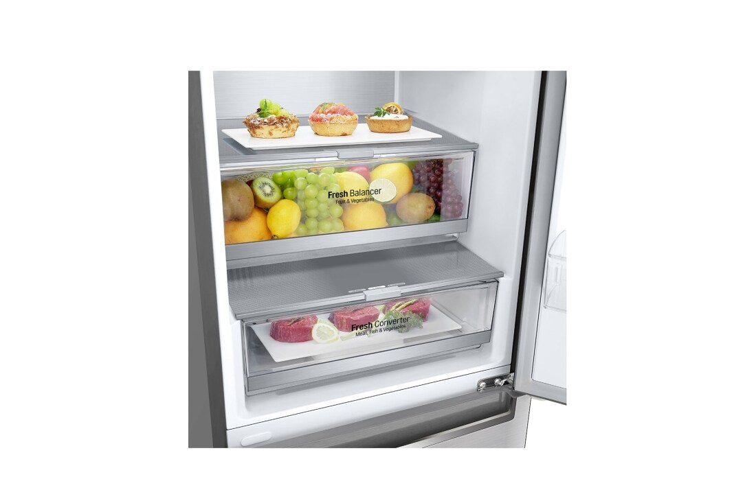 LG GBB7 serijos 384L pilnai bešerkšnis šaldytuvas, aukštis 203cm, Total No Frost, GBB72NSCXN, thumbnail 3