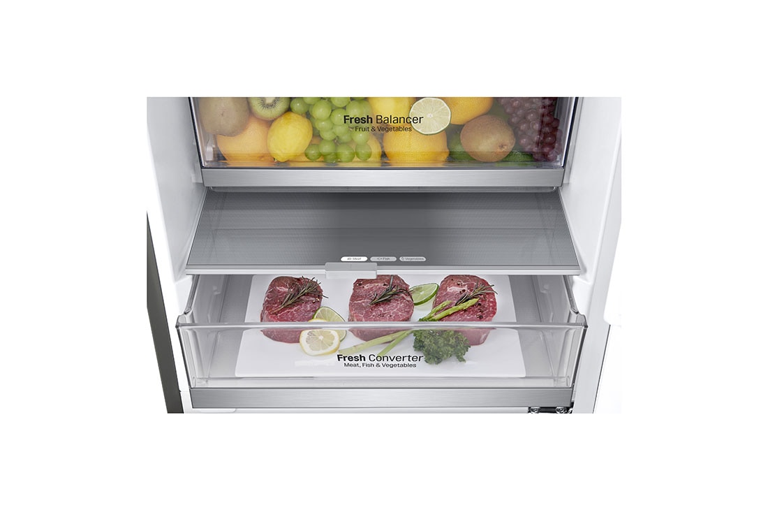 LG GBB7 serijos 384L pilnai bešerkšnis šaldytuvas, aukštis 203cm, Total No Frost, GBB72PZEZN, thumbnail 5