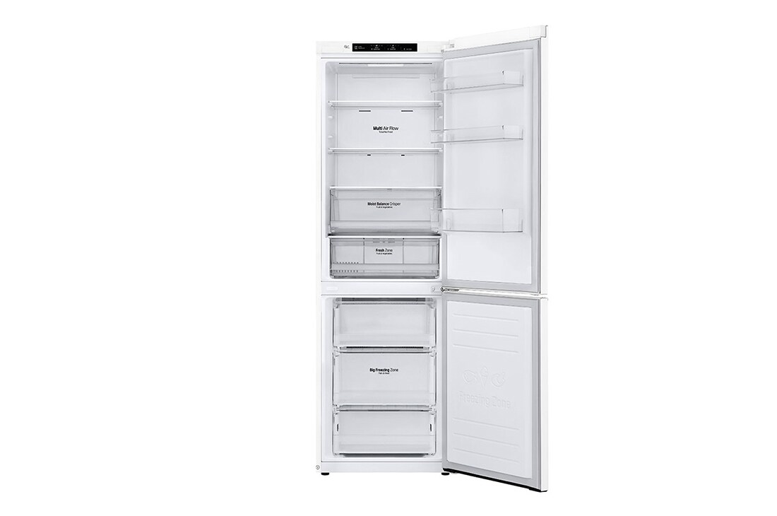 LG GBB6 serijos 341L pilnai bešerkšnis šaldytuvas, aukštis 186cm, Total No Frost, GBB61SWJZN, thumbnail 2