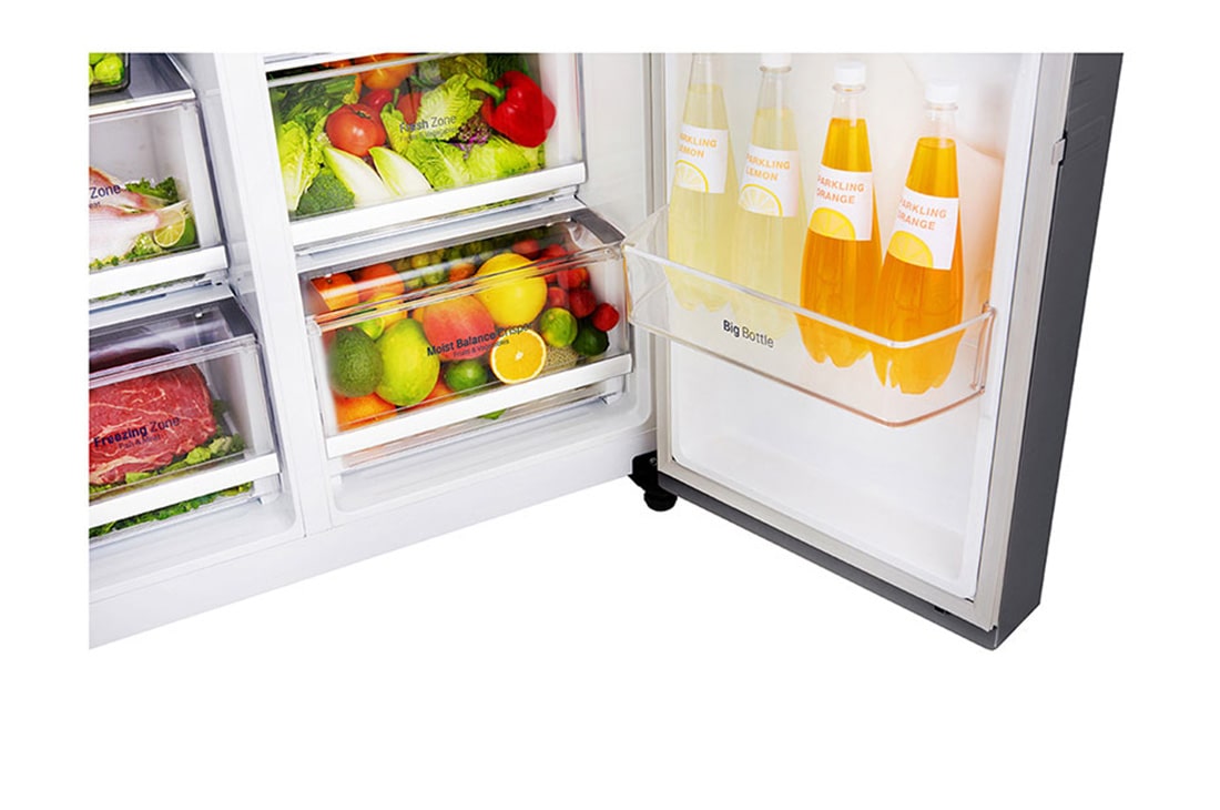 LG 642L No-Frost Side-by-Side šaldytuvas, plotis 91,2cm, aukščio 179cm , GSB760PZXZ, thumbnail 3