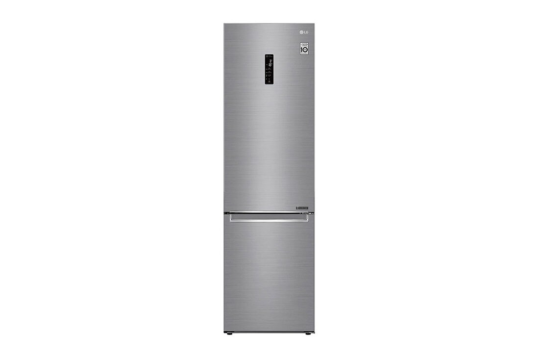 LG Šaldytuvas su šaldikliu apačioje |2.03 m | 384L | Pilka | E klasė | DoorCooling | Total No Frost |GBB72PZDMN, E klasės šaldytuvas, GBB72PZDMN